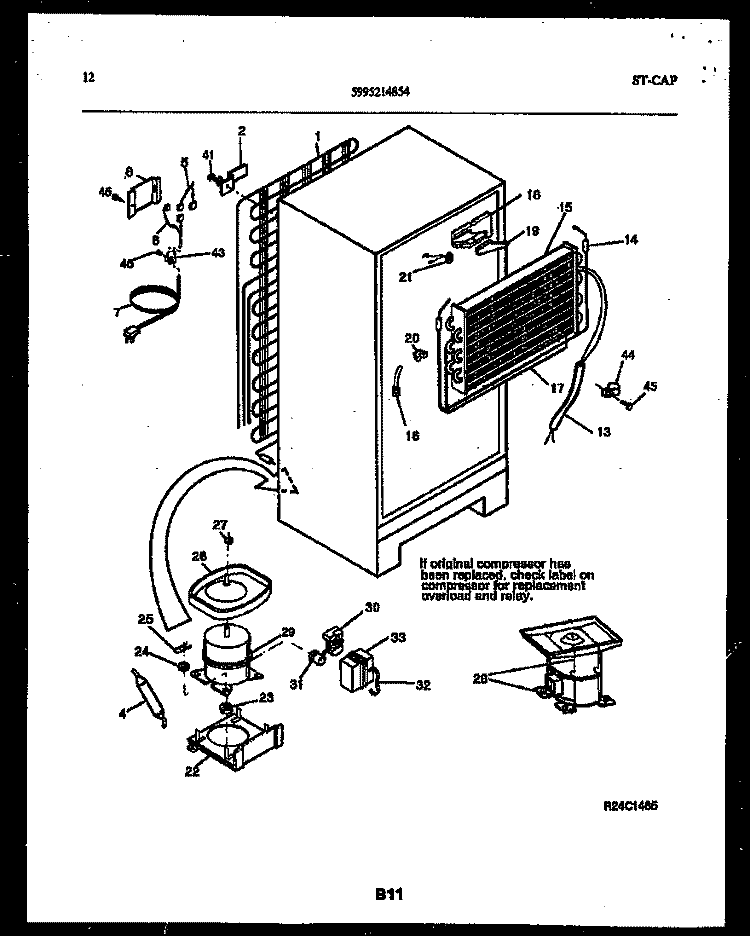 SYSTEM AND AUTOMATIC DEFROST PARTS Diagram and Parts List for RT19F3DX3B  Gibson Refrigerator