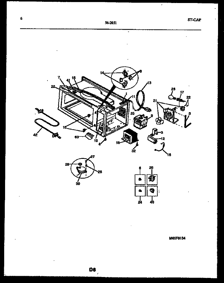 FUNCTIONAL PARTS Diagram and Parts List for 56-2851-00-02  Tappan Microwave