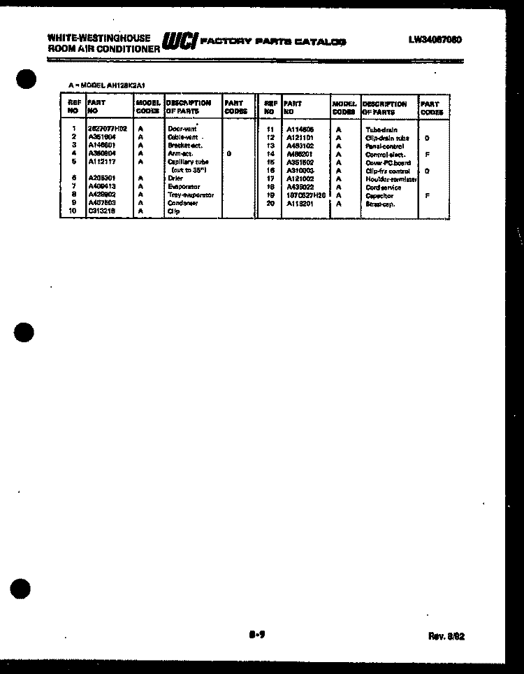 BURNER, MANIFOLD AND GAS CONTROL Diagram and Parts List for GF970HXW2  Frigidaire Range