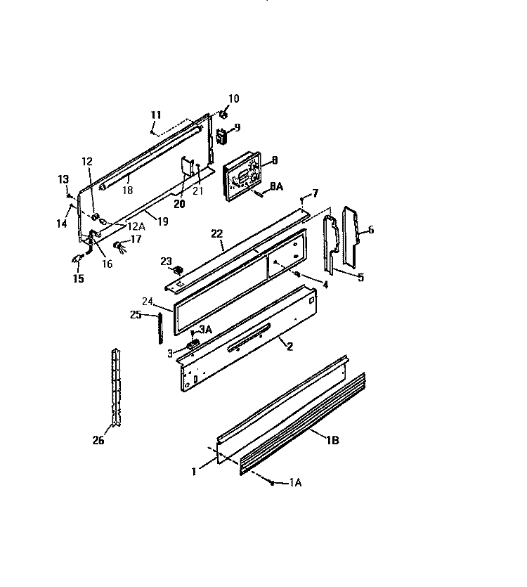 BACKGUARD Diagram and Parts List for GF980HXF2  Frigidaire Wall Oven
