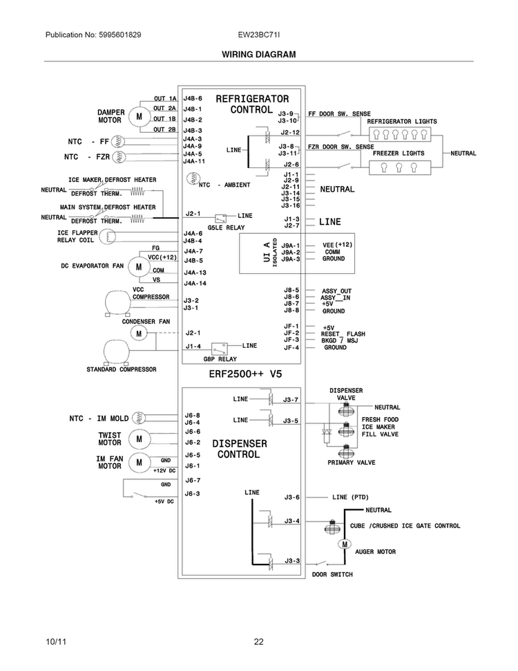 Wiring Diagram Diagram and Parts List for EW23BC71IS9  Electrolux Refrigerator