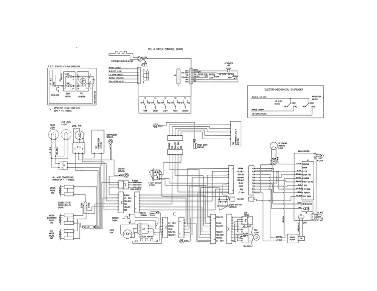 Wiring Diagram Diagram and Parts List for FFHS2311LBC  Frigidaire Refrigerator