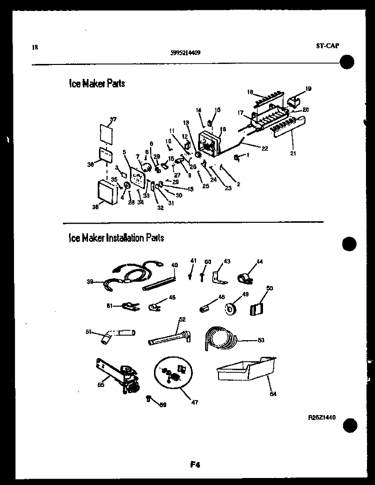 ICE MAKER AND ICE MAKER INSTALLATIO Diagram and Parts List for FGI220JN1D  Kelvinator Refrigerator