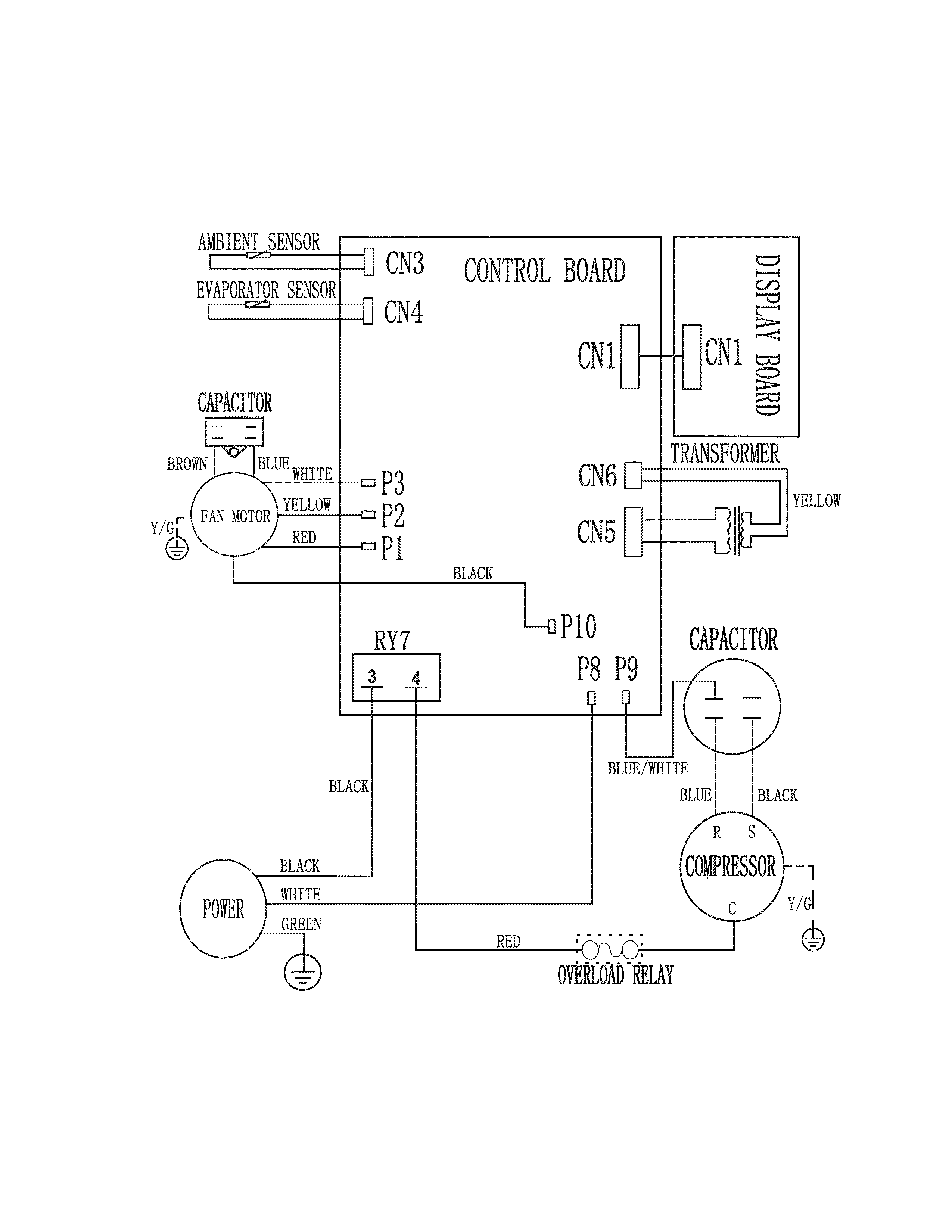 Wiring Diagram Diagram and Parts List for 25377150610  Kenmore Air Conditioner