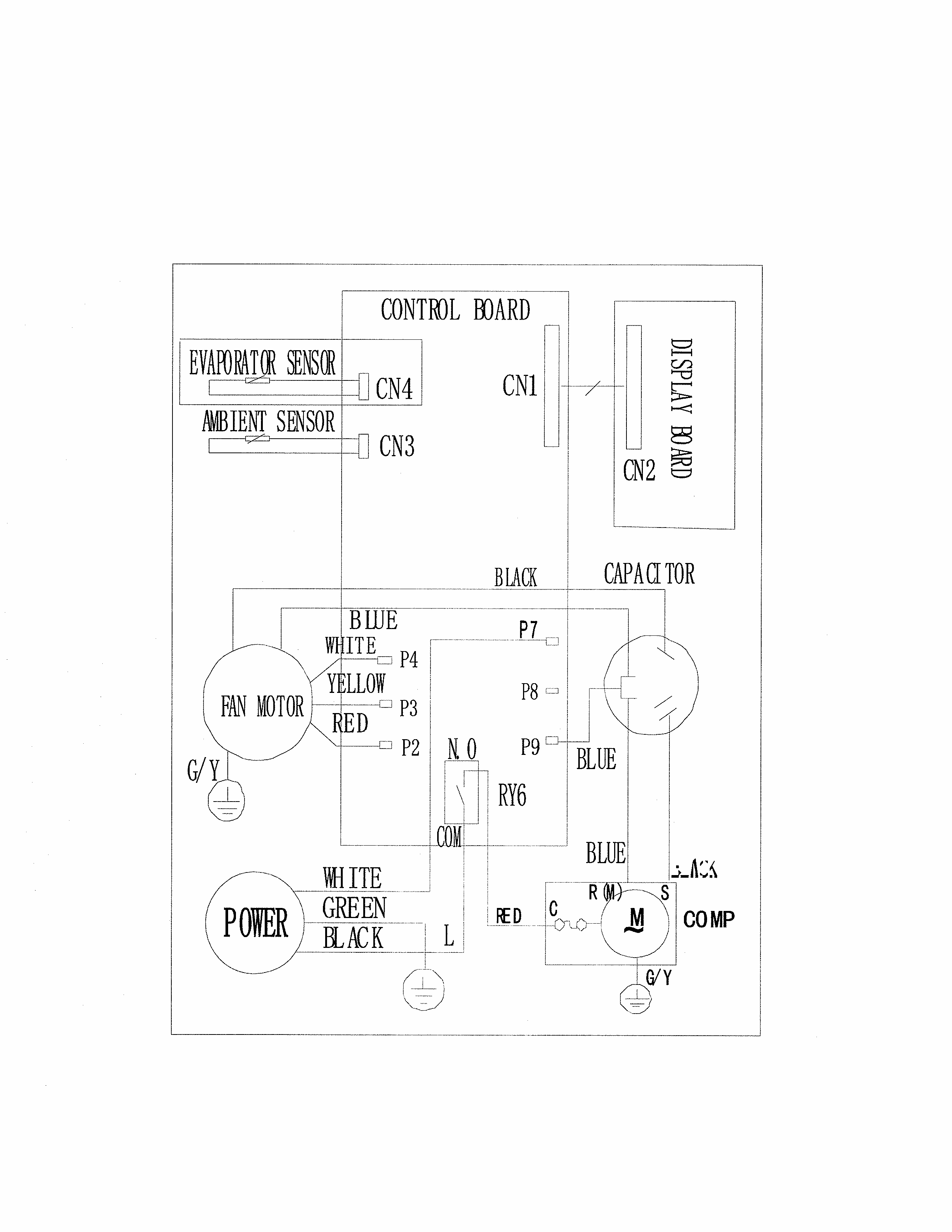 Wiring Diagram Diagram and Parts List for 25386052413  Kenmore Air Conditioner