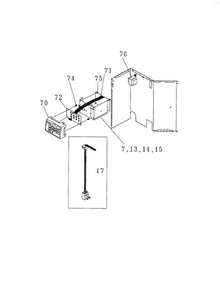 Control Diagram and Parts List for 25370186001  Kenmore Air Conditioner