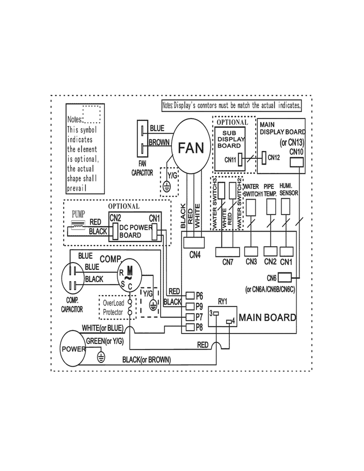 Wiring Diagram Diagram and Parts List for CAD504DWD12  Frigidaire Dehumidifier