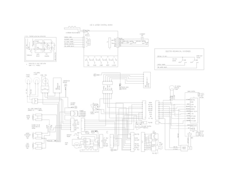 Wiring Diagram Diagram and Parts List for FFHS2611LWG  Frigidaire Refrigerator