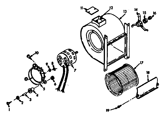H-q blower assembly Diagram and Parts List for 867765832  Frigidaire Furnace