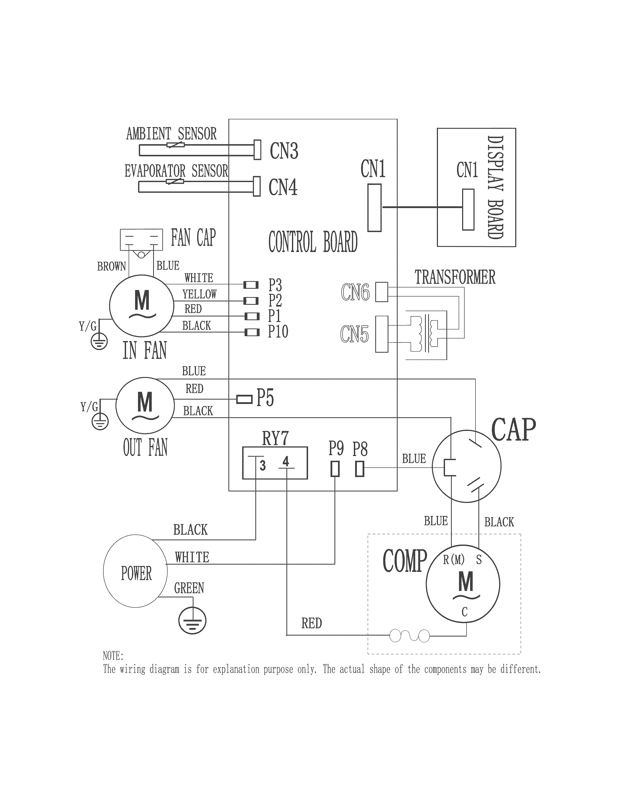 Wiring Diagram Diagram and Parts List for 25377062610  Kenmore Air Conditioner