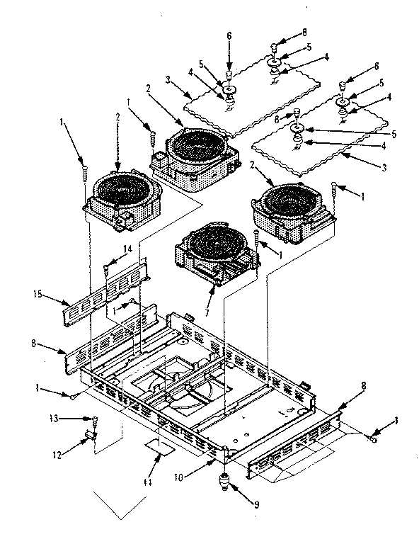 Frame Parts Diagram and Parts List for 5644488511  Kenmore Cooktop