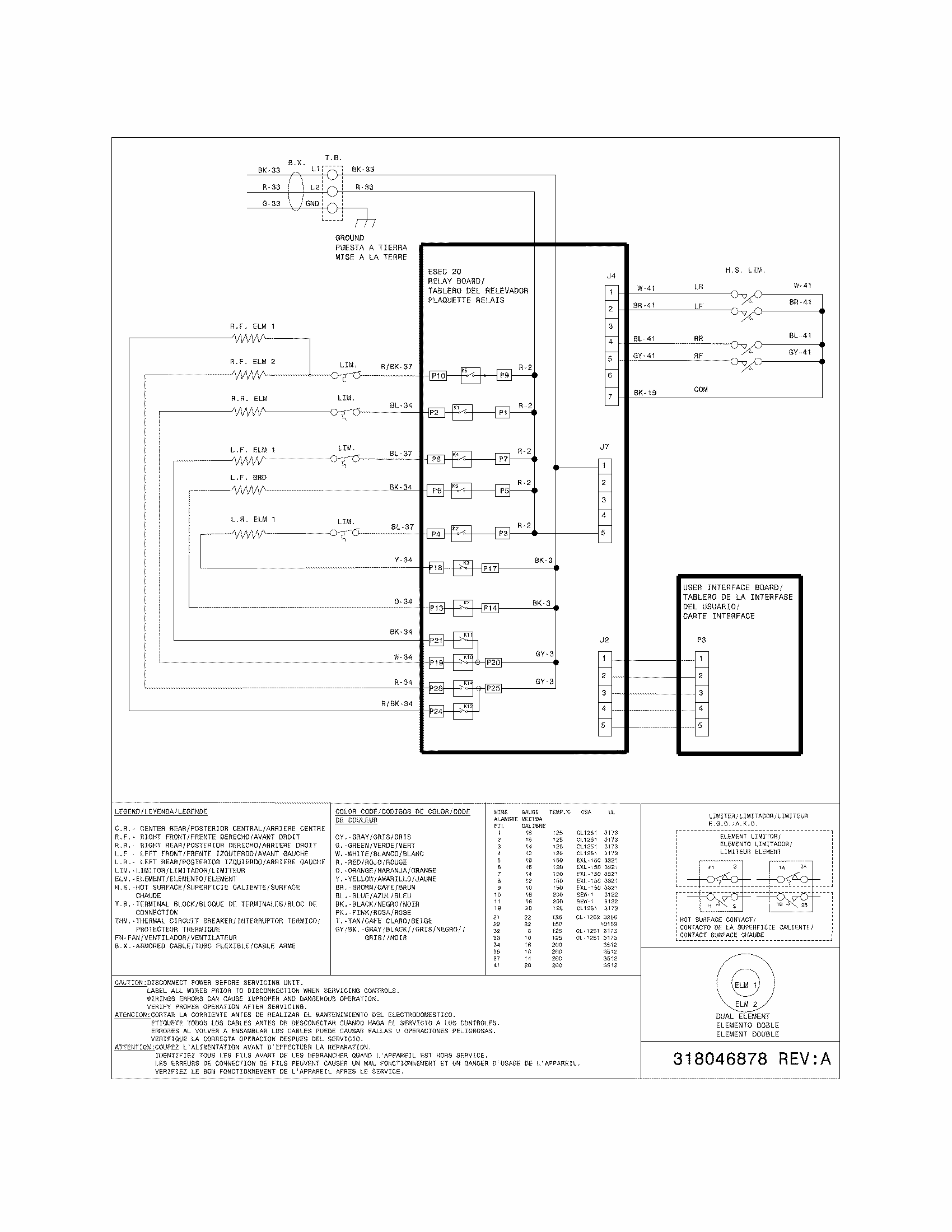 Wiring Diagram Diagram and Parts List for 79044229101  Kenmore Cooktop