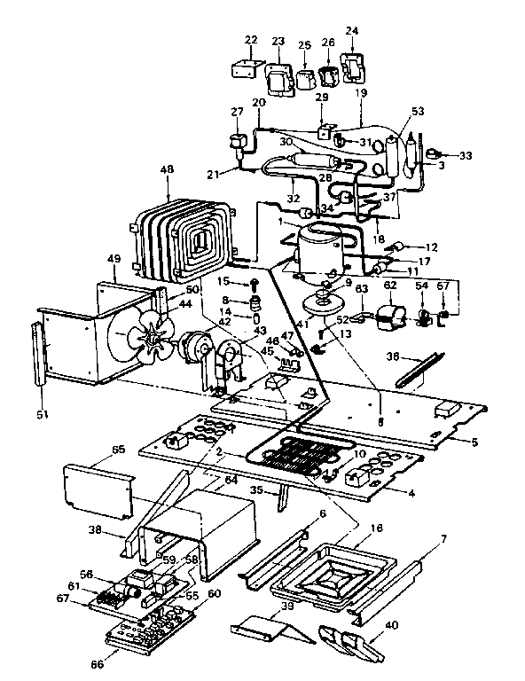 Cooling Unit Parts Diagram and Parts List for 5648761980  Kenmore Refrigerator