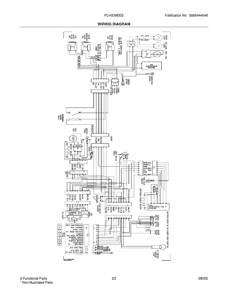 WIRING DIAGRAM Diagram and Parts List for PLHS39EESS9  Frigidaire Refrigerator