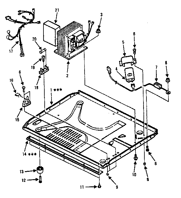 Microwave Parts Diagram and Parts List for 5648824681  Kenmore Microwave