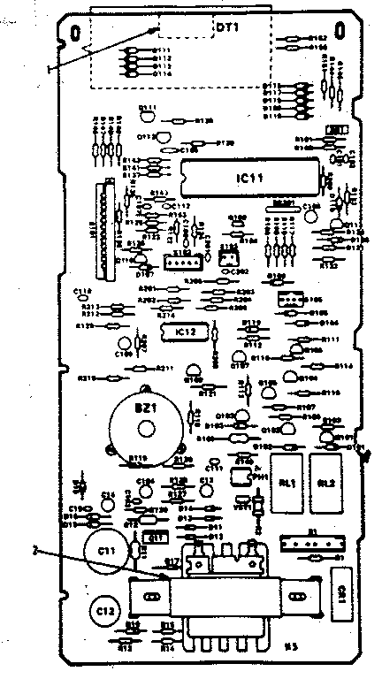 Power And Control Circuit Board Diagram and Parts List for 5648678610  Kenmore Microwave