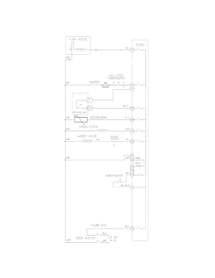 Wiring Diagram Diagram and Parts List for FBD2400KS3B  Frigidaire Dishwasher