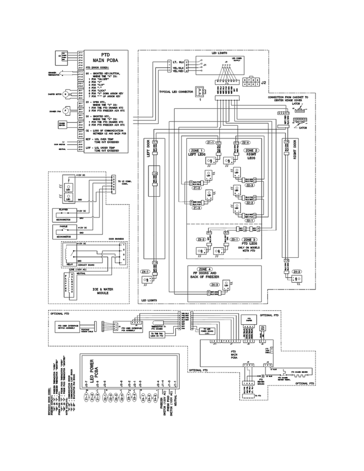 Wiring Schematic Diagram and Parts List for EI28BS65KS9  Electrolux Refrigerator