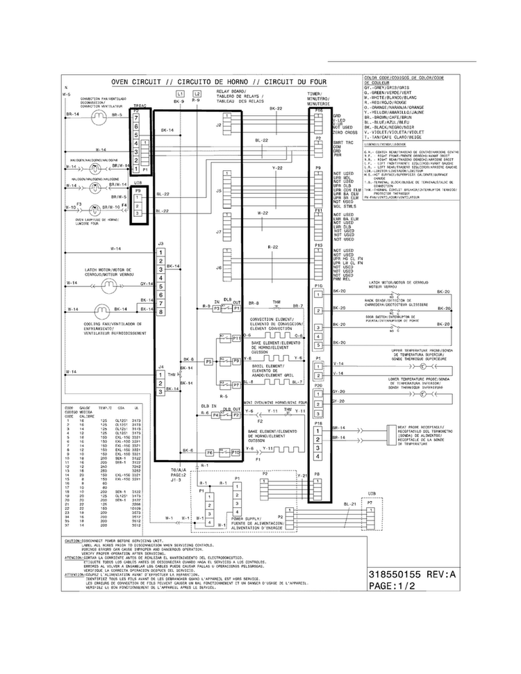 Wiring Diagram Diagram and Parts List for EW30ES65GSH  Electrolux Range