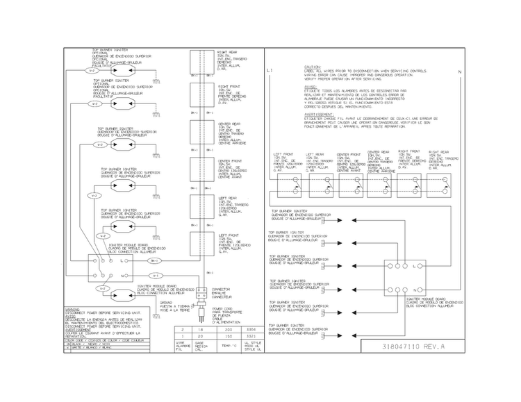 Wiring Diagram Diagram and Parts List for E36GC75PSS0  Electrolux Cooktop