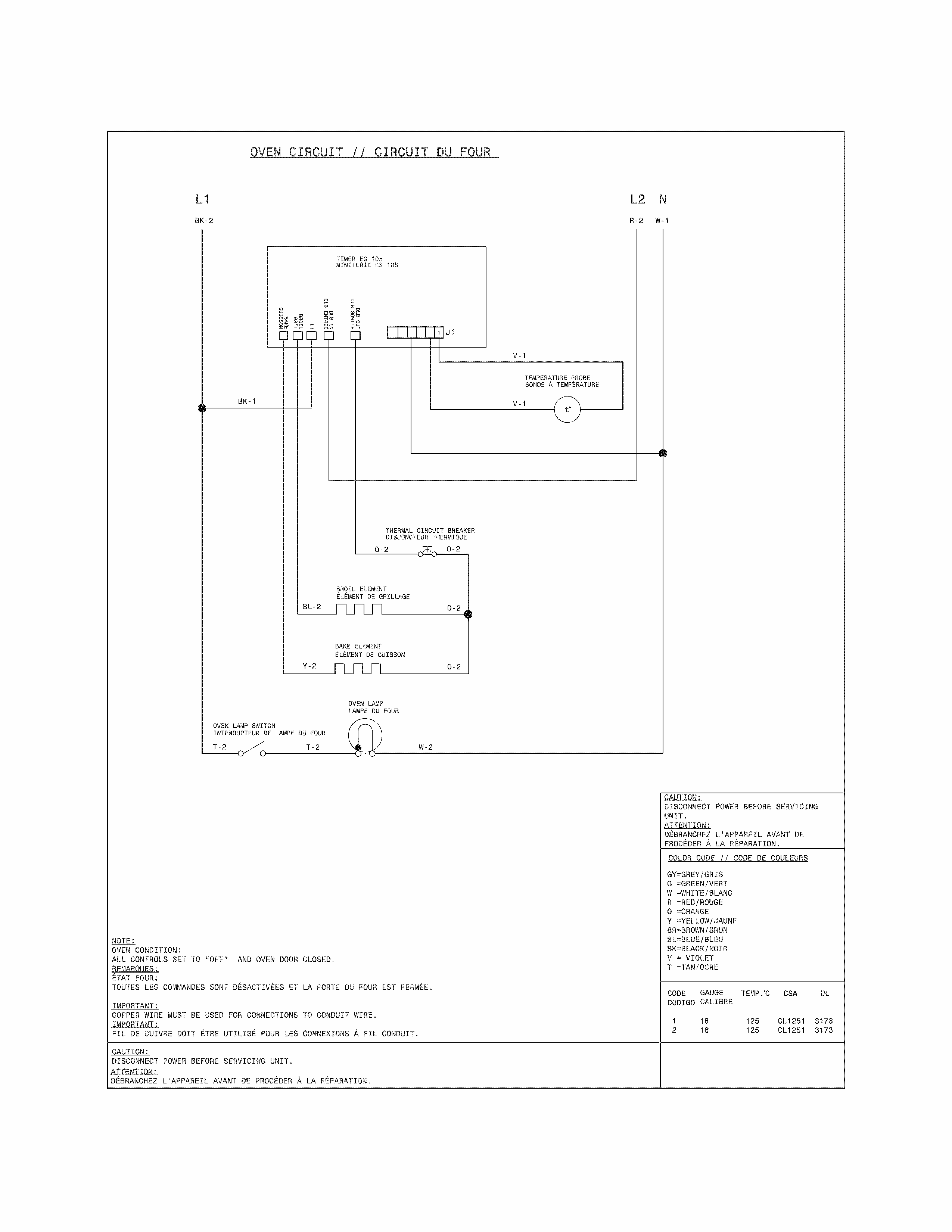 Wiring Diagram Diagram and Parts List for 79040279410  Kenmore Wall Oven