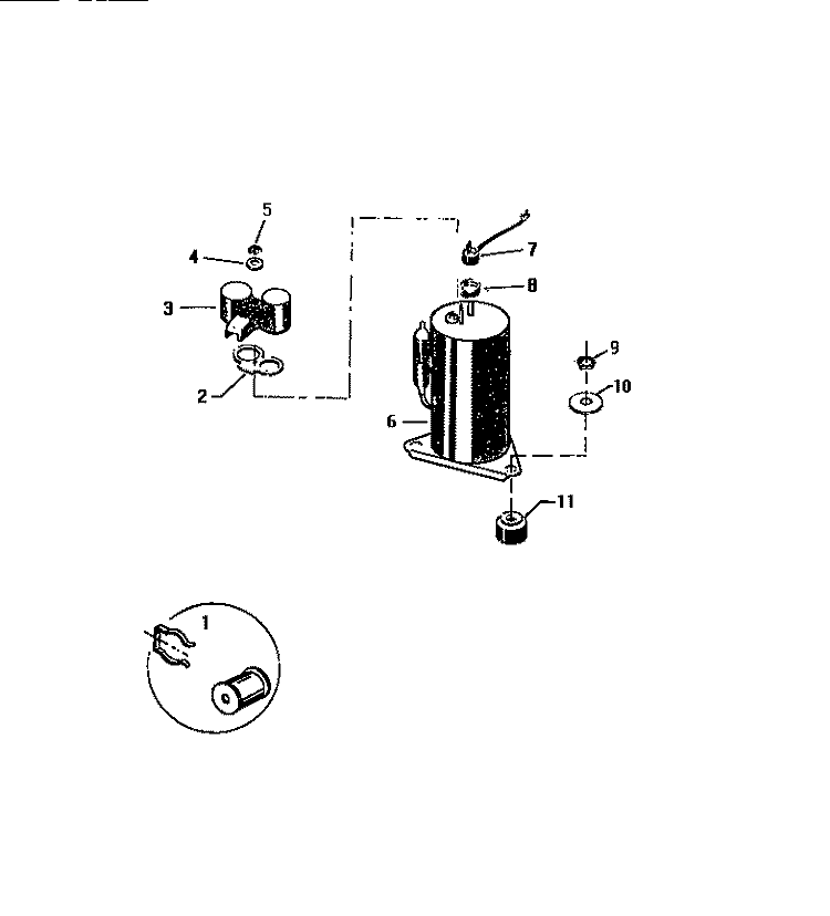 COMPRESSOR Diagram and Parts List for AH095J2T3  Frigidaire Air Conditioner