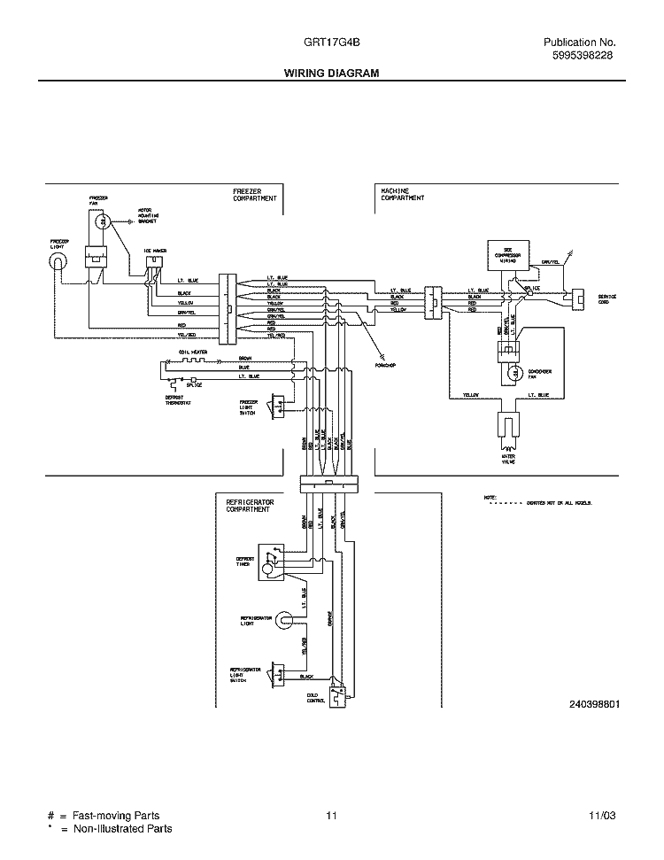 WIRING DIAGRAM Diagram and Parts List for GRT17G4BW2  Gibson Refrigerator