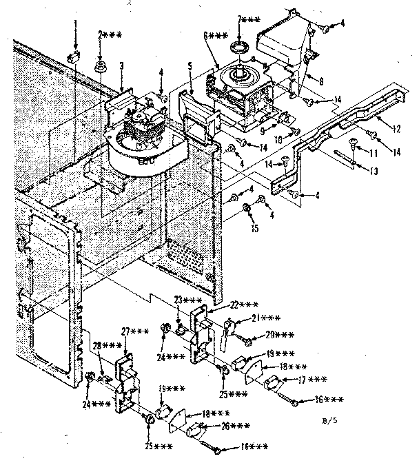 Switches And Microwave Parts Diagram and Parts List for 5648888310  Kenmore Microwave