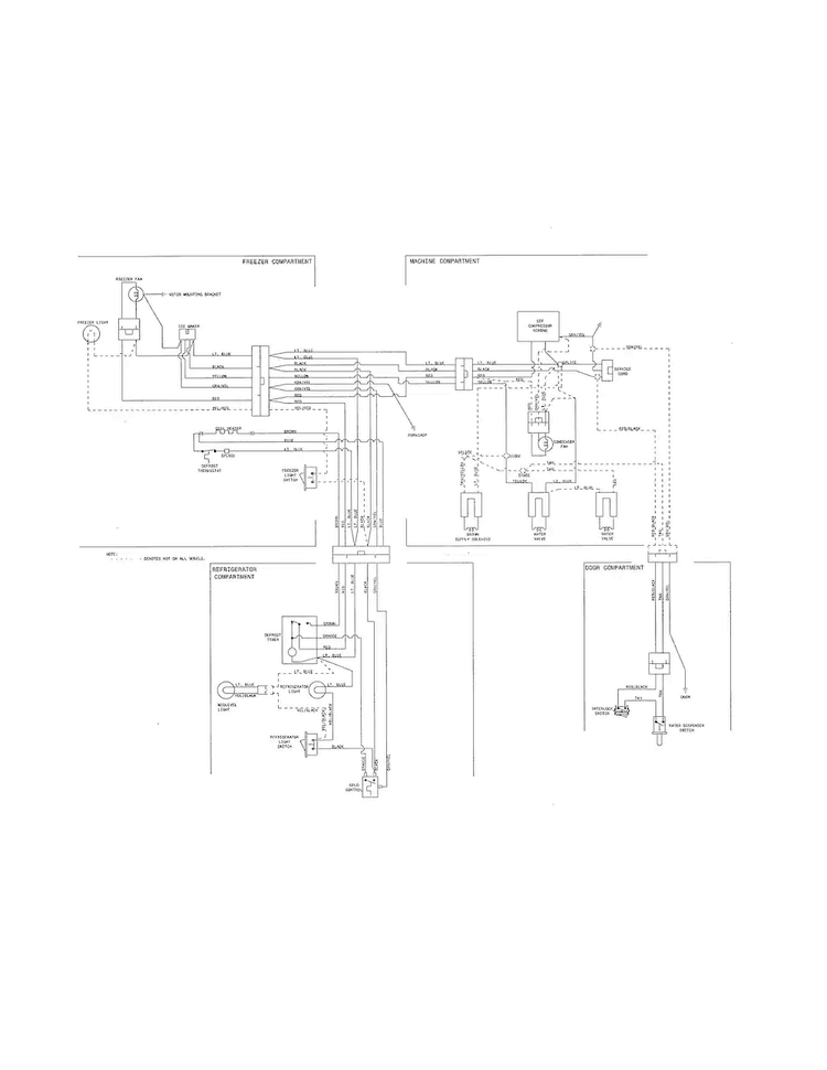 Wiring Diagram Diagram and Parts List for LGHT1837NF3  Frigidaire Refrigerator