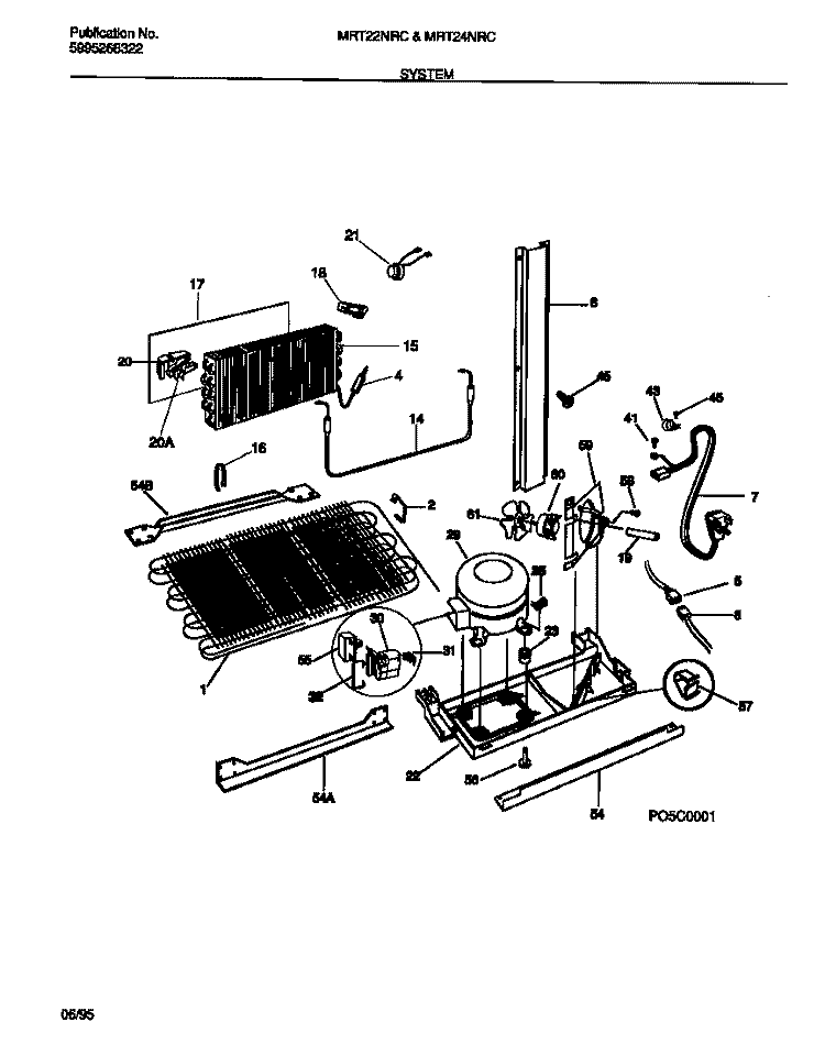 SYSTEM Diagram and Parts List for MRT24NRCD0  Uni Refrigerator