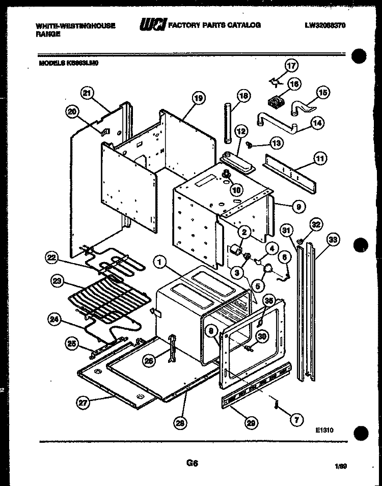 AIR HANDLING PARTS Diagram and Parts List for AC058K7B1  Frigidaire Air Conditioner