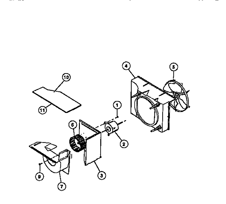 AIR HANDLING PARTS Diagram and Parts List for AR12ME8N1  Frigidaire Air Conditioner
