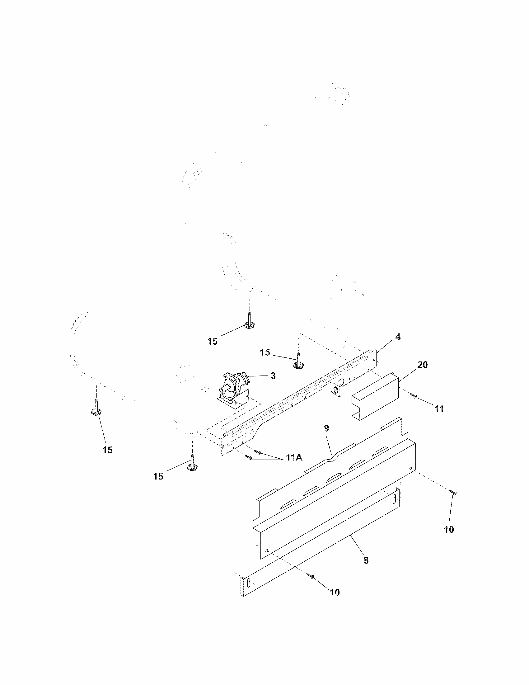 Frame Diagram and Parts List for 58714013410B  Kenmore Dishwasher