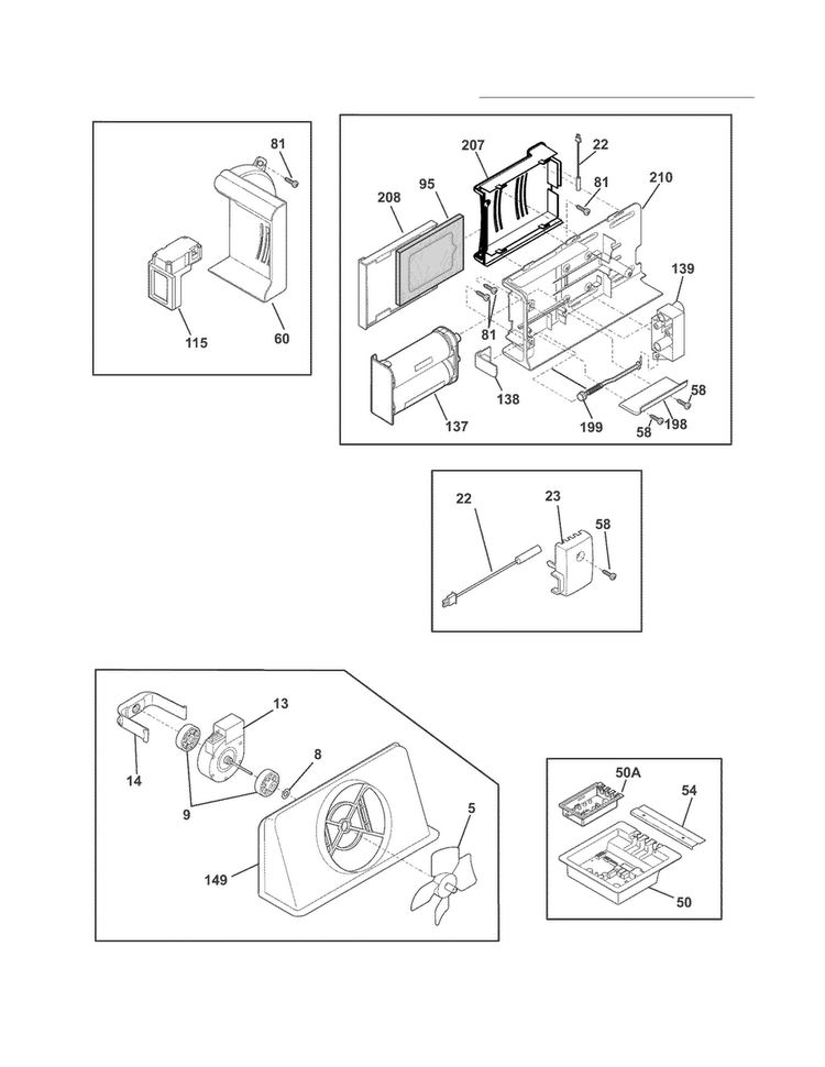 Controls Diagram and Parts List for EI23CS65KS1  Electrolux Refrigerator