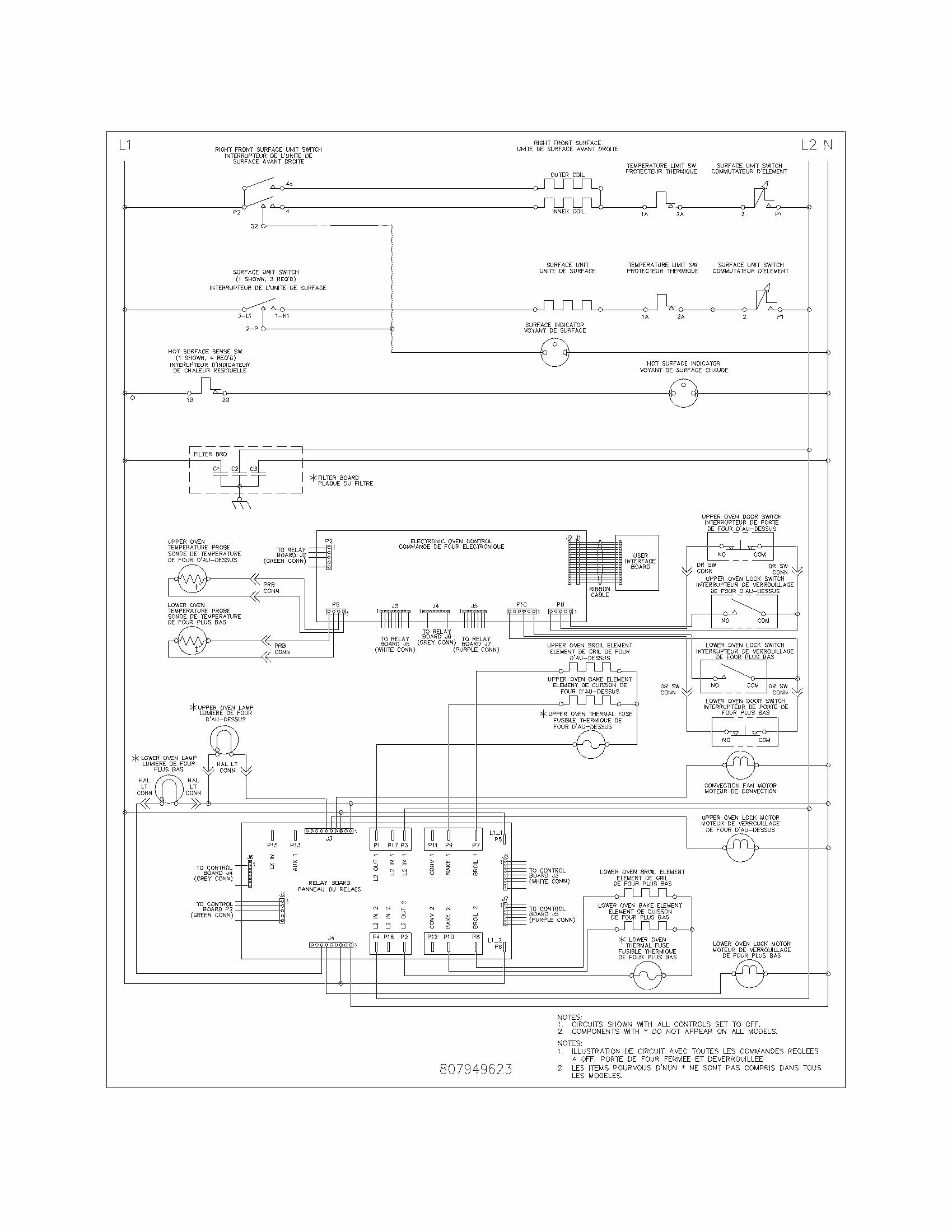 Wiring Diagram Diagram and Parts List for 79097613410  Kenmore Range