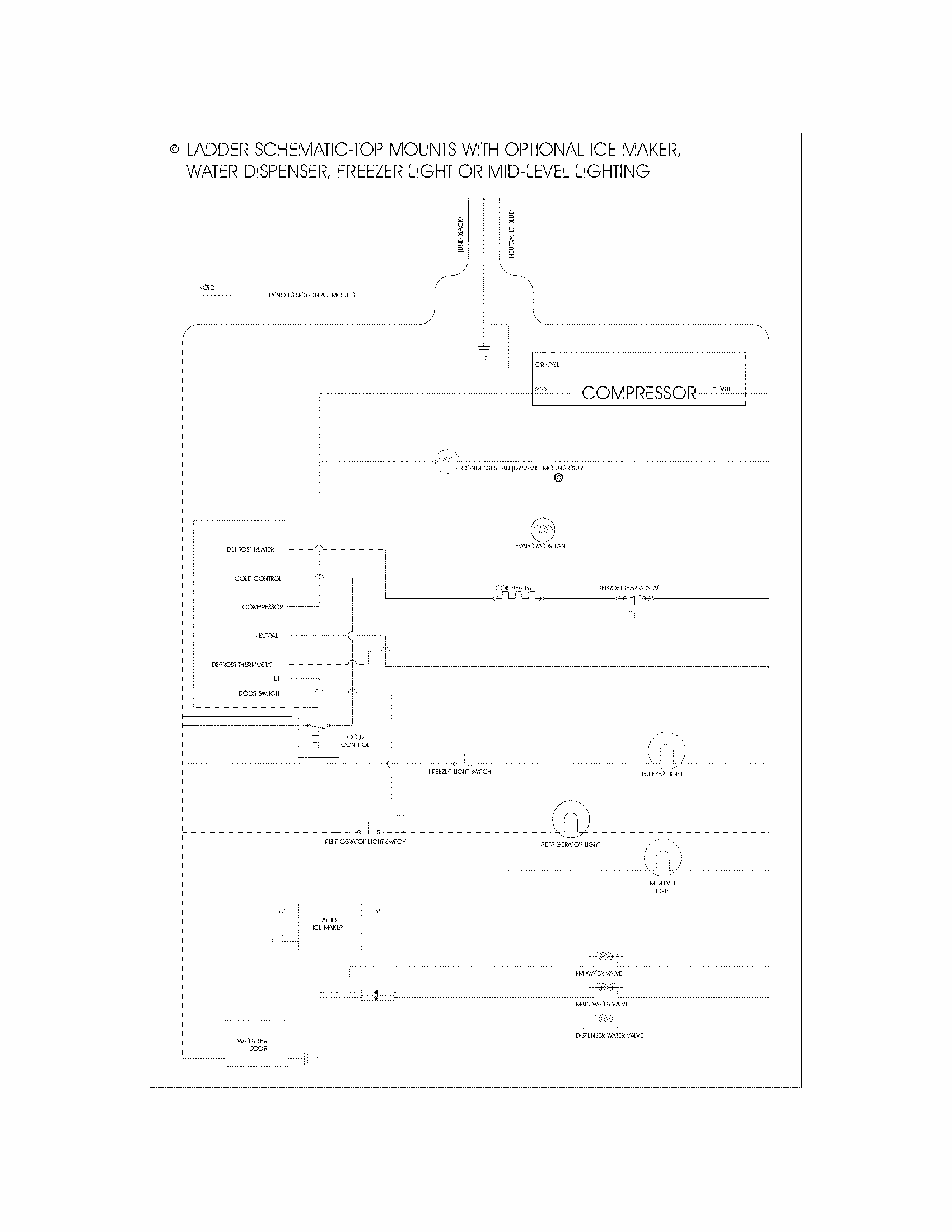 Wiring Schematic Diagram and Parts List for 25378824010  Kenmore Refrigerator