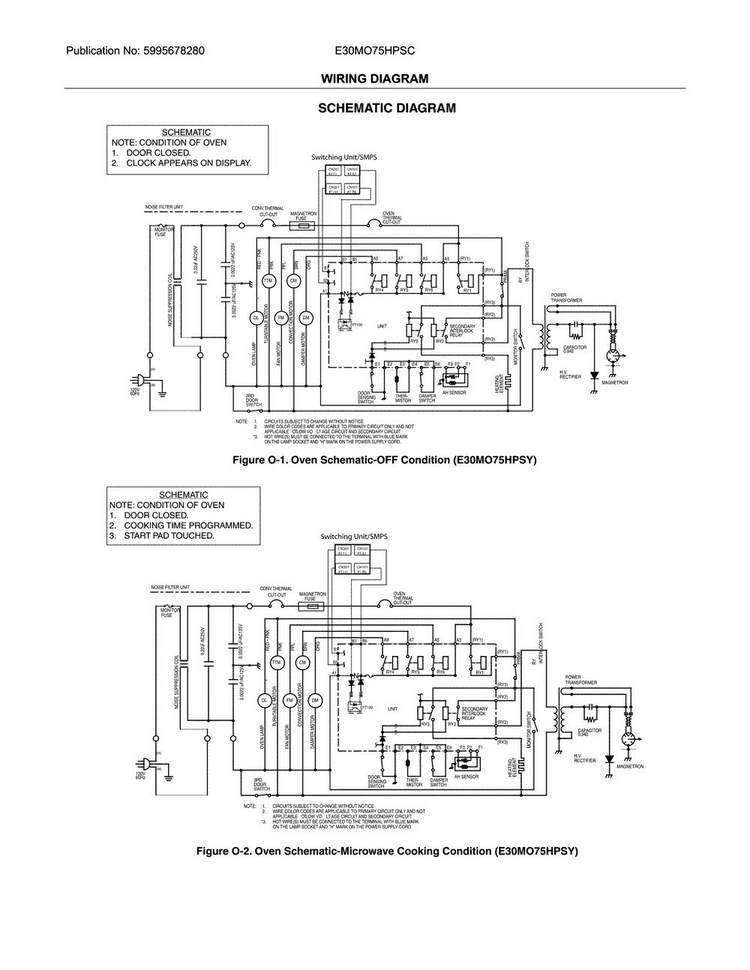 Wiring Diagram Diagram and Parts List for E30MO75HPSC  Electrolux Microwave