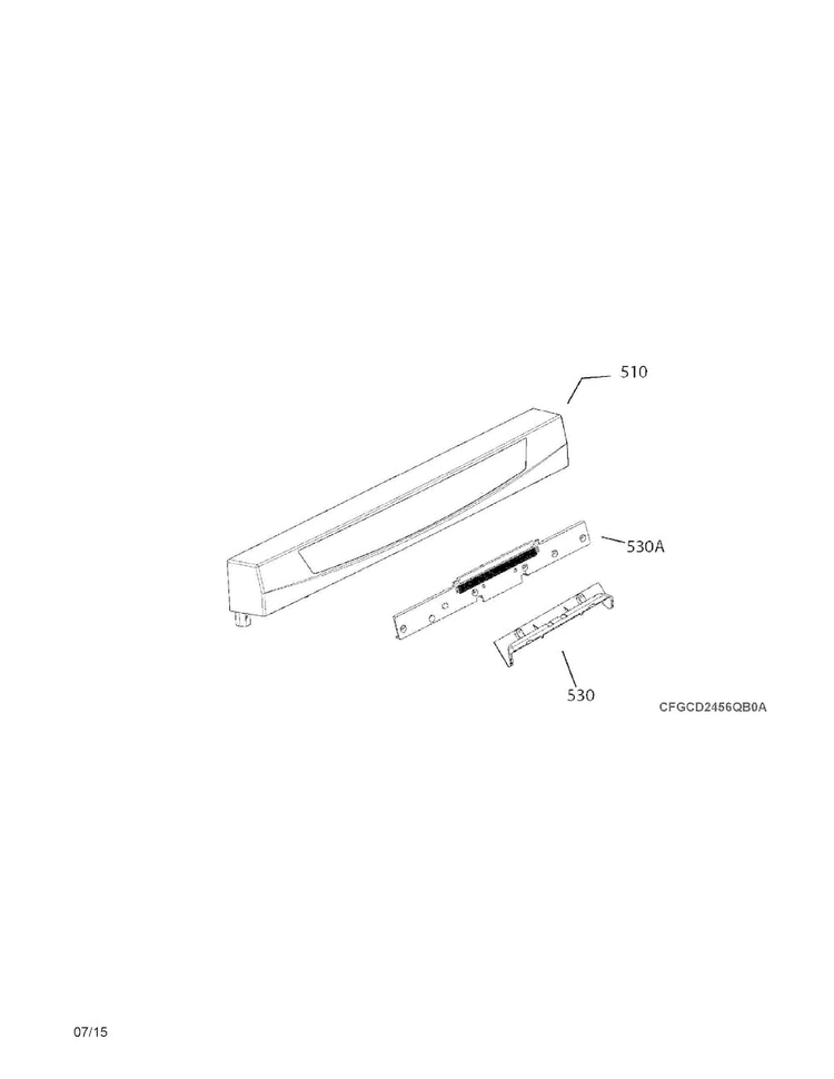 Control Panel Diagram and Parts List for FGCD2456QF4B  Frigidaire Dishwasher