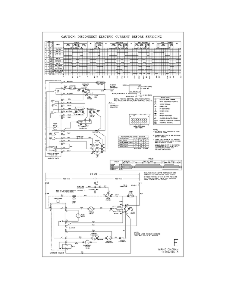 Wiring Diagram Diagram and Parts List for 41797822701  Kenmore Washer Dryer Combo