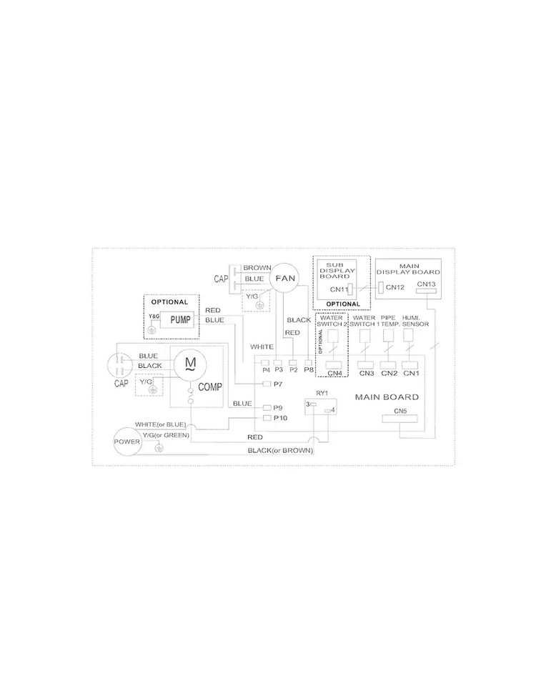 Wiring Diagram Diagram and Parts List for LAD304NUL13  Frigidaire Dehumidifier