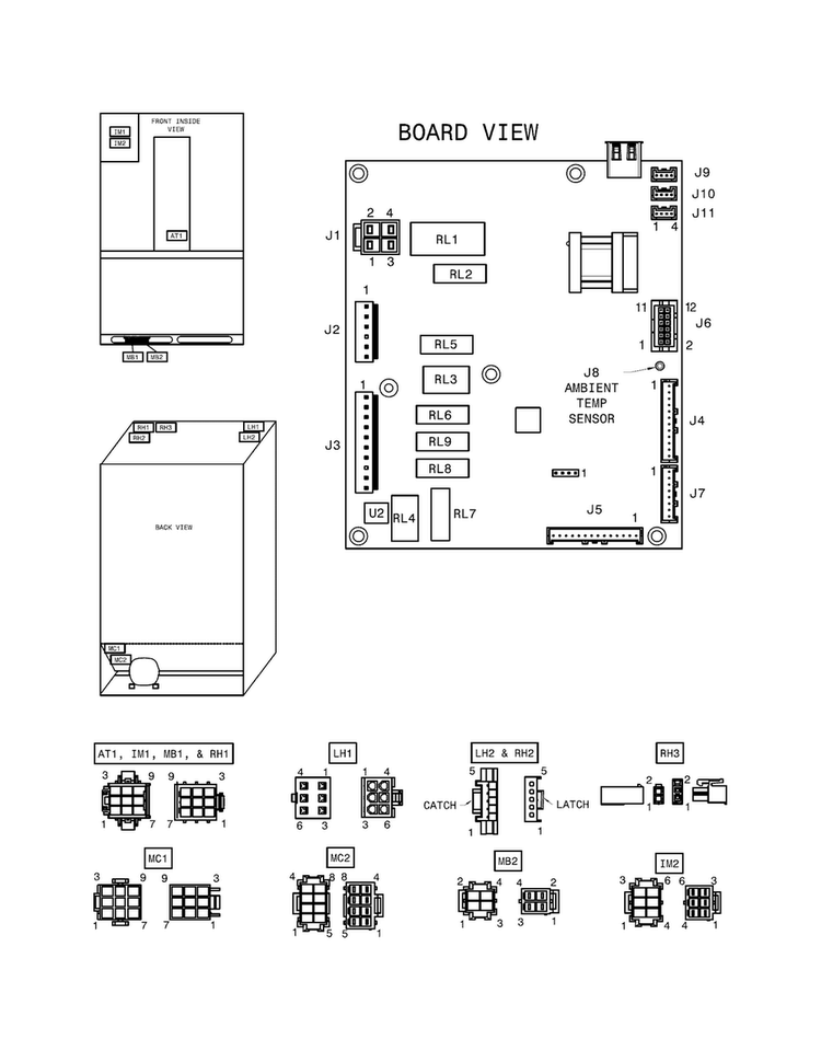 Wiring Schematic Diagram and Parts List for FFHB2740PE5A  Frigidaire Refrigerator