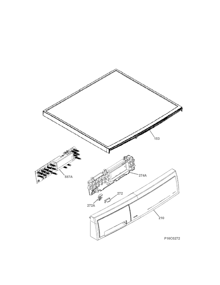 Controls/top Panel Diagram and Parts List for EIED2CAQSW00  Electrolux Dryer