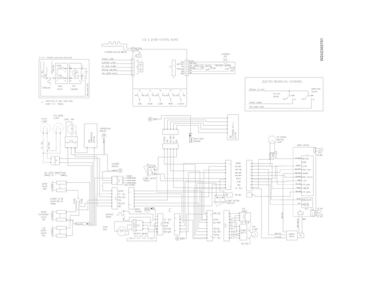 Wiring Diagram Diagram and Parts List for FFHS2622MSL  Frigidaire Refrigerator