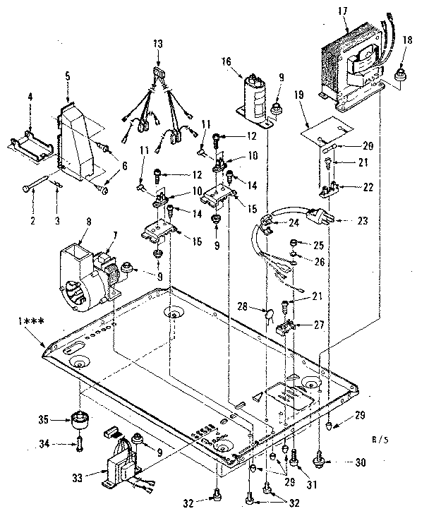 Microwave Parts Diagram and Parts List for 5648688310  Kenmore Microwave