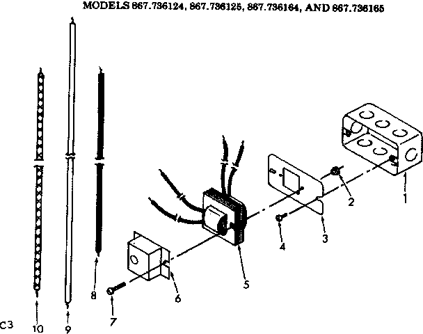 Control box Diagram and Parts List for 867736125  Frigidaire Furnace