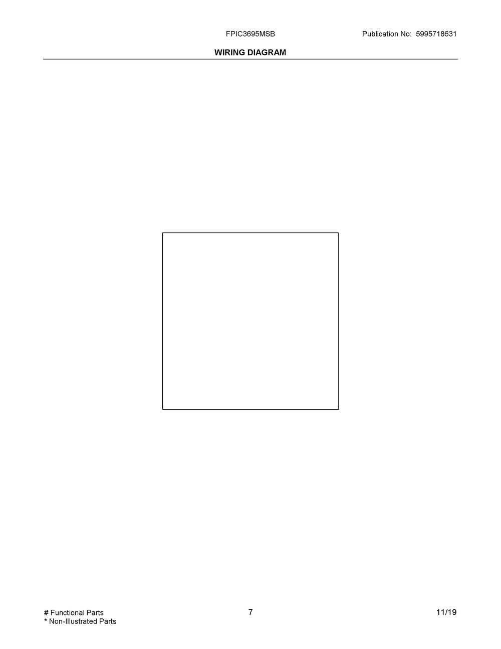 Wiring Diagram Diagram and Parts List for FPIC3695MSB  Frigidaire Cooktop