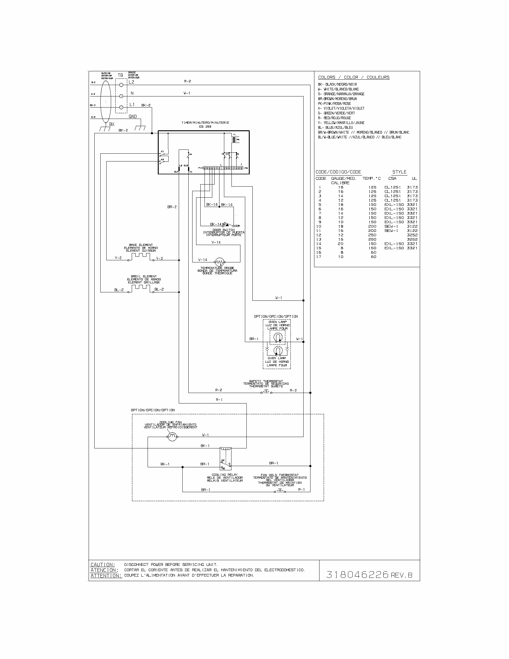 Wiring Diagram Diagram and Parts List for 79040199400  Kenmore Wall Oven