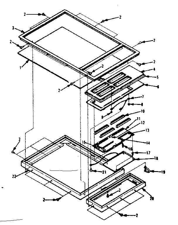 Control And Top Table Parts Diagram and Parts List for 5644498510  Kenmore Cooktop