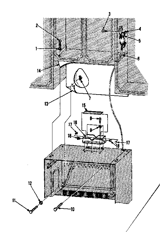Installation Parts Diagram and Parts List for 5648568511  Kenmore Microwave