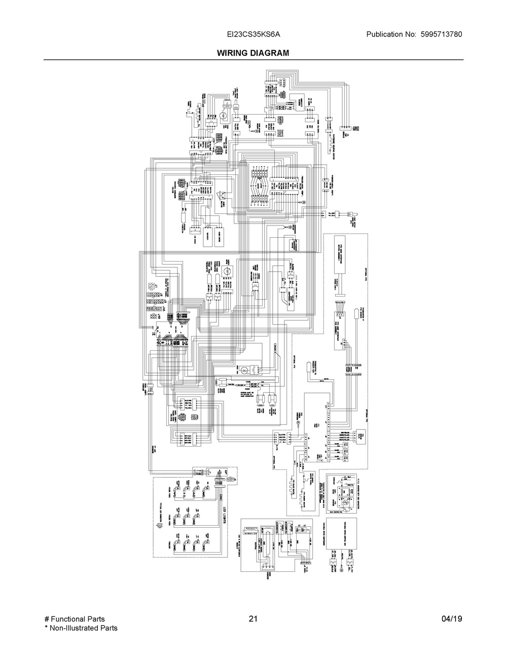 Wiring Diagram Diagram and Parts List for EI23CS35KS6A  Frigidaire Refrigerator